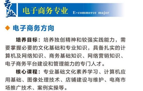 电子商务单招有什么专业