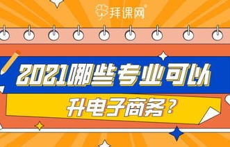 电子商务有哪几科专业好