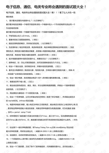 电子商务专业面试题目